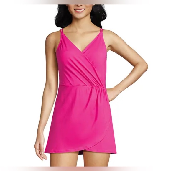 Wrap Silhouette One-Piece Swimsuit by Lands End - Picture 7 of 11